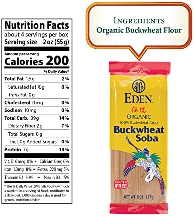 Eden, 100% Organic Buckwheat Soba Pasta, Gluten Free, Traditionally Made in Japan, 8 oz