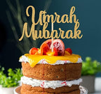 Umrah Mubarak Cake Topper, Muslim Islam Hajj Party Decor, Ramadan Mubarak, Eid Mubarak Hajj Mubarak Cake Decor Islamic Muslim Religion Party Decortions Gold Glitter