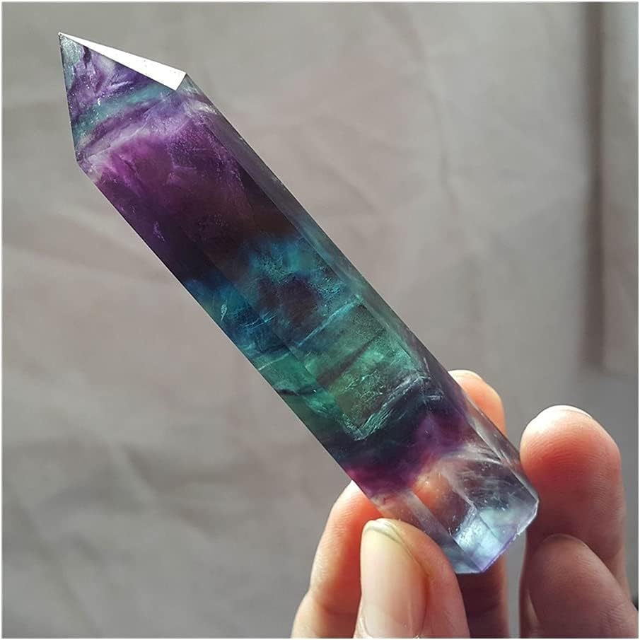 Health & Household Natural Fluorite Quartz Crystal Wand Point