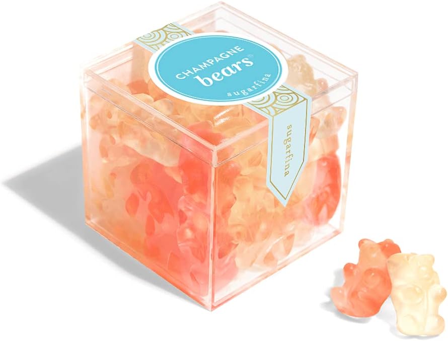 Sugarfina Champagne Bears Small Candy Cube, Gummy Bears, 3.3 oz, 1 Count