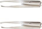 2Pcs Creative Led Light Eyelash Eyebrow Hair Removal Stainless Steel Make Up Tweezer Durability and practicality Beauty and Personal Care(8.8x0.8x1.6cm)
