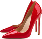 Vujkliy Women's 12CM/4.7IN Stiletto High Heels Fashion Catwalk Pointed Toe Shallow Mouth Shoes