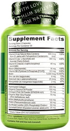 NATURELO Hair, Skin and Nails Multivitamin, 60 Count Collagen Peptide Powder, 45 Servings