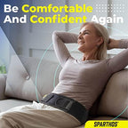 Sparthos Sacroiliac Si Hip Belt Relief from Si Joint, Sciatica, Pelvis, Lower Back Pain - Support Brace for Women and Men - for Sacral Nerve, Hip Loc Tilt Up Belts Braces (Black-REG)
