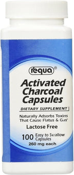 Requa Activated Charcoal, 260 mg, 100 Count