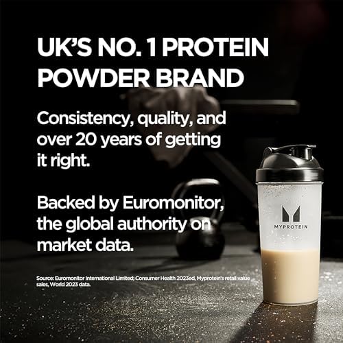 Myprotein Impact Whey Protein Isolate, 2.2 Lbs (40 Servings) Unflavored, 22g Protein, 3.5g Glutamine & 4.5g BCAA Per Serving, Shake for Muscle Strength & Recovery