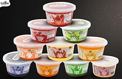 Fusion Select Boba Bursting Bobaz Popping Bobaz Pearls Fruit Tea Snack Toppings (490 Grams, Kiwi)