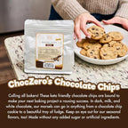 ChocZero Milk Chocolate Chips, No Added Sugar, Keto & Low Carb, Gluten Free, No Sugar Alcohols, 20 oz Bag for Baking & Desserts