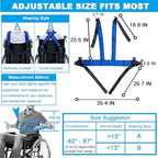 Wheelchair Seat Belt Torso Support Vest for Patient, Elderly & Disabled, Adjustable Full Body Harness Prevent Tilting or Falling & Keep User Upright, Chest Waist Band with Easy Release Buckles