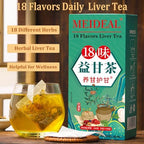 Daily Liver Tea, 18 Flavors Liver Tea with 18 Different Herbs for Better Liver, Natural Herbal Tea for Liver (2 Boxes 60 Bags)