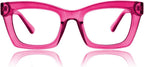 JiSoo Oversized Cat Eye Reading Glasses Women/Ladies, Stylish Cateye Readers TR90 Frame