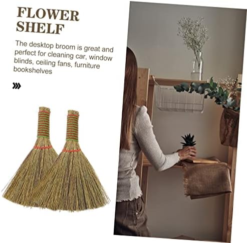 minkissy 10 Pcs Desktop Small Broom Miscanthus Small Broom Kitchen Desktop Cleaning Kids Desks Mini Desk Whisk