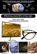 OCCI CHIARI Anti Blue Light Reading Glasses Women's Reader Large Frame(1.0 1.5 2.0 2.5 3.0 3.5 4.0) UV400