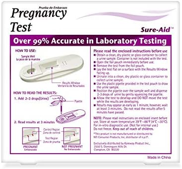 Sure-Aid Pregnancy Test | Fast Result and Response at Home | Over 99% Accurate in Laboratory Testing | Easy to Read | Test Any Time of Day | 2 Pack