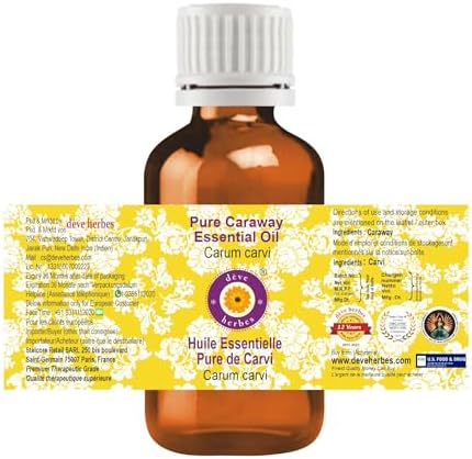 Deve Herbes Pure Caraway Essential Oil (Carum carvi) Steam Distilled 5ml (0.16 oz)