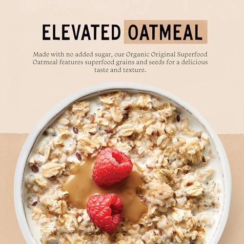 purely elizabeth Superfood Oats, Original, Amaranth, Quinoa Flakes, Flax Seeds, Chia Seeds,Gluten-Free, Non-GMO, 10oz (3 Ct.)