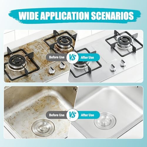 20-Pack Melamine Sponges, Multi-Functional Household Cleaning Pads for Kitchen, Dishes, Bathroom & Walls, 2X Density Extra Thick & Non-Scratch Bulk Sponge Foam Pads for Tough Stains and Grease