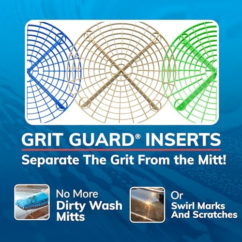 Grit Guard The Original Black Bucket Insert - 10" Diameter Car Wash Bucket for Car Washing, Detailing Compatible with 3.5, 4, 5 and 6 Gallon Buckets