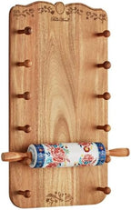 Pioneer Woman 26~Inch Ceramic French Rolling Pin Dough Roller with Holder.