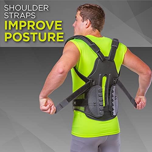 BraceAbility TLSO Full-Body Back Brace Support - Hard Postural Clamshell Jacket for Thoracic Kyphosis, Scoliosis, Scheuermann's Disease, Posture Correction, Post-Surgery Recovery (Small)
