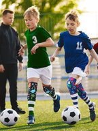 2 Pair Kids Knee Pad Dinosaur Anti Slip Padded Sponge Knee Brace Breathable Flexible Toddler Knee Pads Elastic Children Knee Support for Girl Boy Sport Volleyball Dance Skating Basketball, 3-7 Years (Dinosaur)