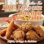 Gluten-Free & Wheat-Free Rice Flour Panko – Made from Japanese Rice, Single Ingredient (100%), Light Extra-Crispy Panko-Style Coating for Frying, Baking & Air Fryer, Perfect for Tonkatsu & Light Tempura – 15.9 oz (450g)