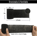 [12 Pack-3" x5Yards] MINGYUE Self Adhesive Bandage Wrap,Athletic Tape,Sports Tape,Wrist and Ankle Wrap Tape,Cohesive Bandage for Vet Tape(Black)