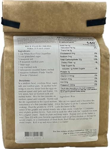 Authentic Foods Superfine White Rice Flour - 3lb