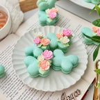 30 Tea Party Icing Flowers | Small Edible Roses | Pink and Ivory Sugar Flowers | Edible Flower Sprinkles | Simply Sucré