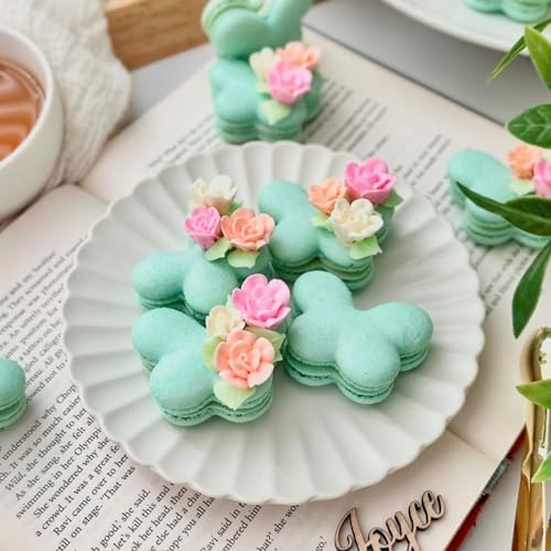 30 Tea Party Icing Flowers | Small Edible Roses | Pink and Ivory Sugar Flowers | Edible Flower Sprinkles | Simply Sucré
