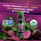 BEET IT Organic Beet Juice, 8.5 Ounce (Pack of 12) GMO-Free 100% Natural Beet Juice Organic - Gluten Free, No Added Sugar, Not from Concentrate