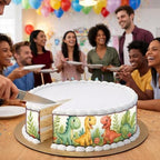 3 pcs Dinosaurs Cake Strips Edible birthday cake strips, cake side borders, Icing Sheets 2.7X11.8