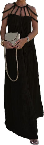 Recious Womens Sexy Sleeveless O Neck Lace Up Bodycon Party Clubwear Beach Dress