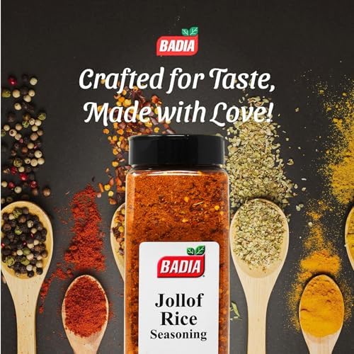 Badia Jollof Rice Seasoning, 28 oz – African Blend of Tomato, Peppers, Onion & Spices, Bold Savory Flavor, Gluten Free