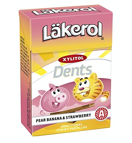 Cloetta Lakerol Pear Banana & Strawberry Pastilles 12 Boxes of 85g