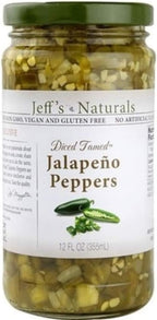 Jeffs Natural Diced Tamed Jalapeno Peppers, 12 Fluid Ounce -- 6 per case.6