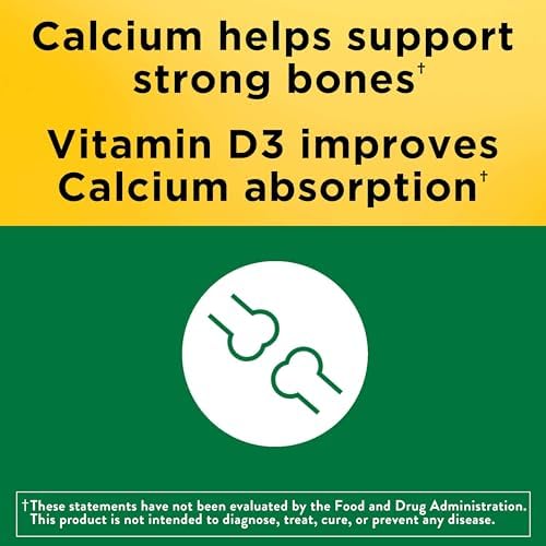 Nature Made Calcium Gummies 500 mg Per Serving with Vitamin D3, Dietary Calcium Supplement for Bone Support, 80 Gummies, 40 Day Supply