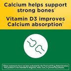Nature Made Calcium Gummies 500 mg Per Serving with Vitamin D3, Dietary Calcium Supplement for Bone Support, 80 Gummies, 40 Day Supply