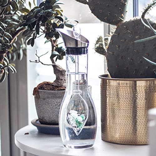 VitaJuwel Era Forever Young | Crystal Water Carafe with Aventurine, Aquamarine, Smoky Quartz & Clear Quartz