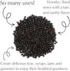 Worldwide Botanicals Organic Dried Elderberries, 1 lb - 100% Sambucus nigra – Superfruit Whole Berries Wild Harvested in Eastern Europe. For making Syrups, Teas, Jams, Gummies, 16 ounces