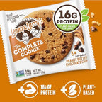 Lenny & Larry's Complete Protein Cookie, [Peanut Butter Chocolate Chip], Chewy Soft Baked, 16g Plant Protein, Vegan, Non-GMO, High Fiber, [4 Ounce] Cookie (Pack of 12)