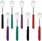 YIMICOO 8 Pack Back Scratcher for Adults Extendable - Bear Claw Back Scratchers for Men - Portable Telescoping Backscratcher with Rubber Handles in Black, Green, Purple, Red Color