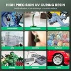 SUNLU 3D Printer Resin 3kg, Fast Curing Standard 3D Resin for Most Resin 3D Printers, 395 to 405nm UV Curing 3D Printing Liquid Photopolymer Resin, Low Shrinkage and High Precision, 3000g, Black