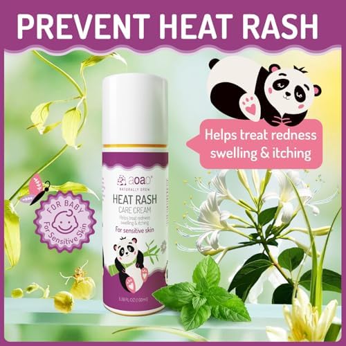 Prevents Prickly Cream | Heat Rash Cream for Babies, Sweat Rash, Eczema & Skin Irritations | Soothes Baby Skin Discomfort | Promotes Barrier Repair for Kids | Gentle for Newborns/Toddlers - 3.38oz