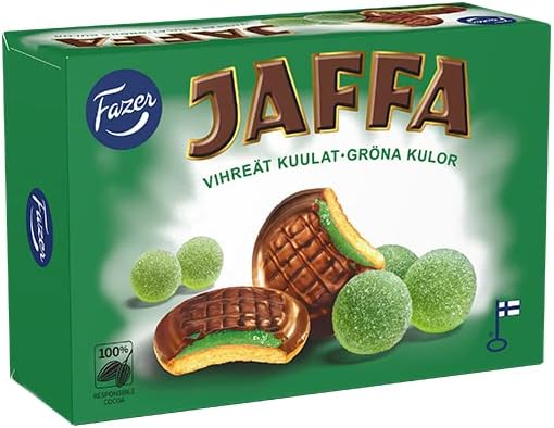 Fazer Jaffa Green jellies Chocolate 5 Boxes of 300g 53oz