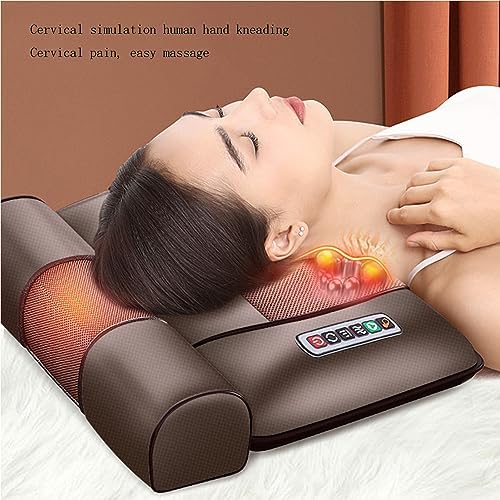 Full Body Massage Mat with Heat 10 Vibrating Nodes & Adjustable Pillows, Heating Pads, Neck & Back Massager for Muscle Relaxation