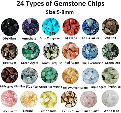 Gemstone Beads Natural Irregular Shaped Stone Chips Crystal Energy Healing Power for Jewelry Making(24 Material)