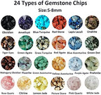 Gemstone Beads Natural Irregular Shaped Stone Chips Crystal Energy Healing Power for Jewelry Making(24 Material)