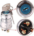 JK423 3 Wire Ignition Switch，12V Ignition 2 Keys Starter Switch Repalcement for Car, Motorcycle, Tractor, Forklift, Truck, Scooter, Trailer