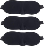 QTMY 3 PCS Sleeping Eye Mask for Women Men Girls Adults Eyepatch Blindfold Shade Travel Natural Sleep Aid Cover Light Guide Relax